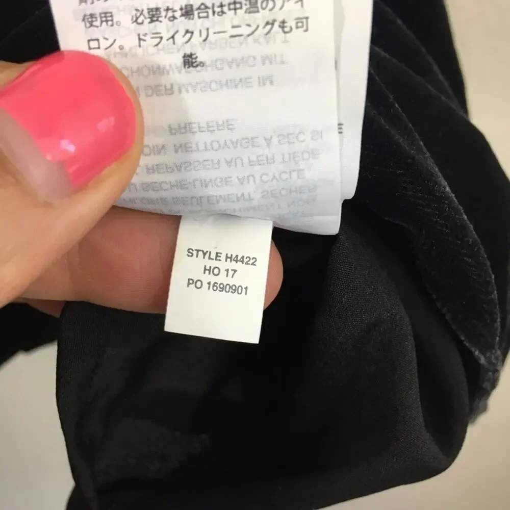 NWT J. Crew black peplum velvet tank top